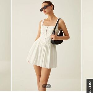 Pleated cami short dress commense size XS